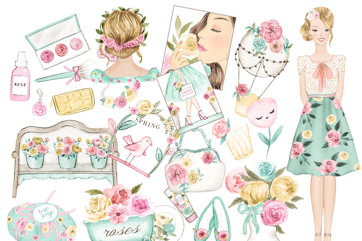 Spring clipart in Illustrations - product preview 8