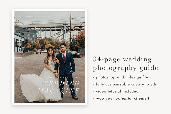 34-Page Wedding Photography Magazine in Magazine Templates - product preview 5