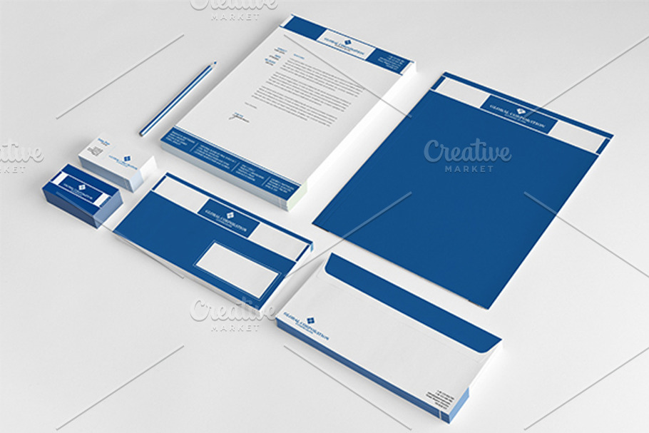 Global Corporation Stationary in Stationery Templates - product preview 8