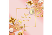 Happy Birthday Pink Greeting Card