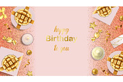 Happy Birthday Greeting Web Banner