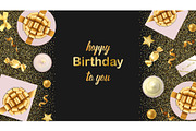 Happy Birthday Greeting Web Banner