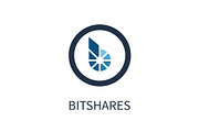 Bitshares Cryptocurrency Icon Vector