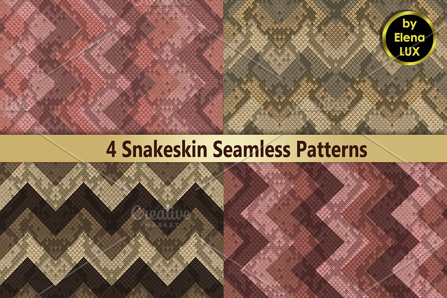 Snakeskin Seamless Patterns Set in Patterns - product preview 8