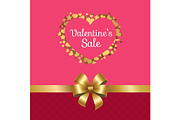 Valentines Sale Poster Heart Made of