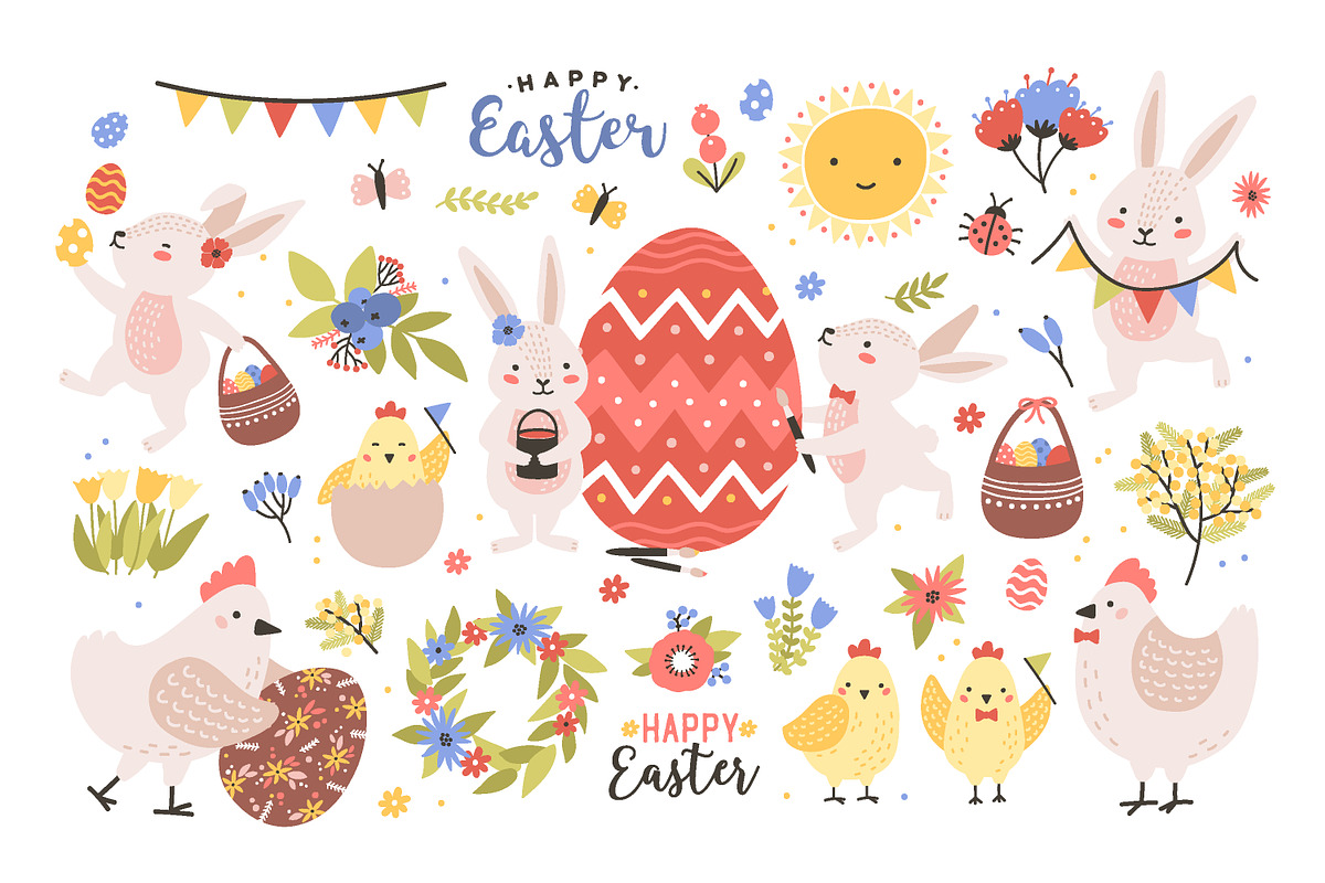 Cute Easter bundle in Illustrations - product preview 8