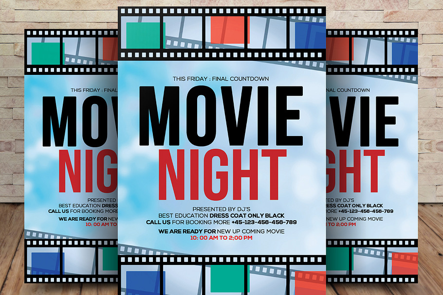 Movie Night Flyer Template in Flyer Templates - product preview 8