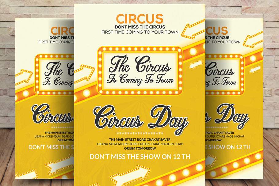 The Greatest Show Carnival Circus in Flyer Templates - product preview 8