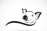 Vector of pig head design. Animal.