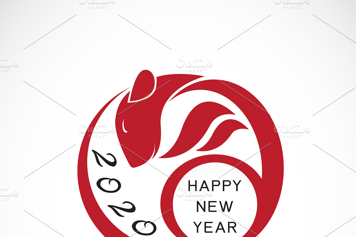 2020 Happy New Year greeting card. in Icons - product preview 8