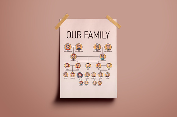 Family tree illustration in Illustrations - product preview 4