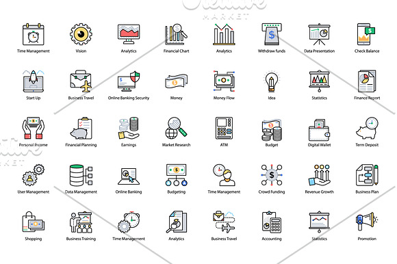 112 Business and Finance Icons in Icons - product preview 1