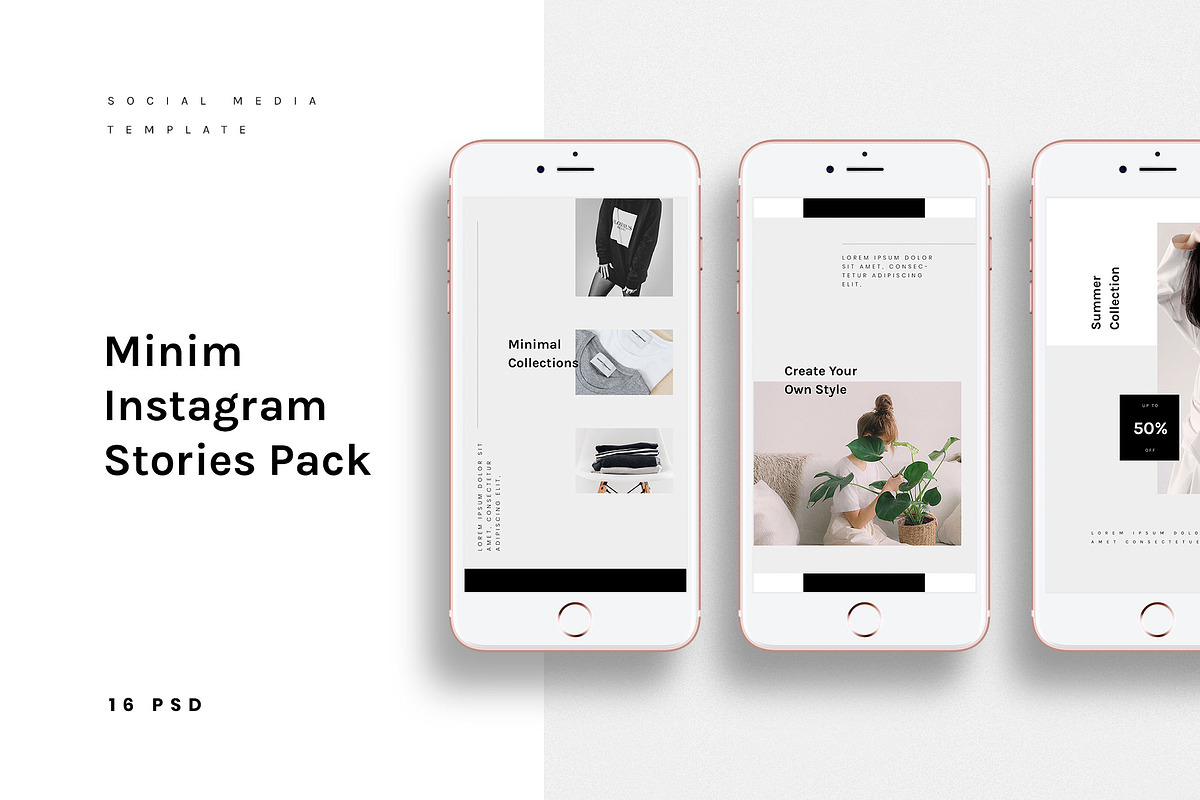MINIM Instagram Stories Pack in Instagram Templates - product preview 8