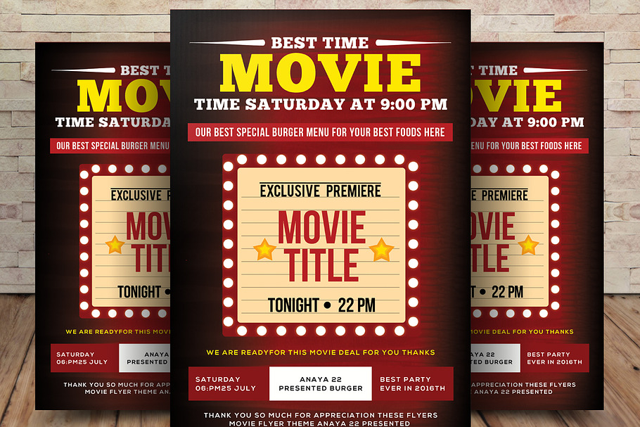 Crime Or Horror Movie Poster in Flyer Templates - product preview 8