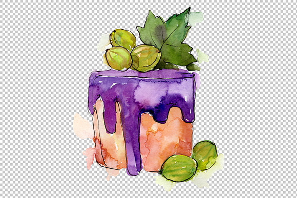 Fruit Dissert Watercolor png in Illustrations - product preview 2