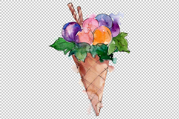 Fruit Dissert Watercolor png in Illustrations - product preview 4
