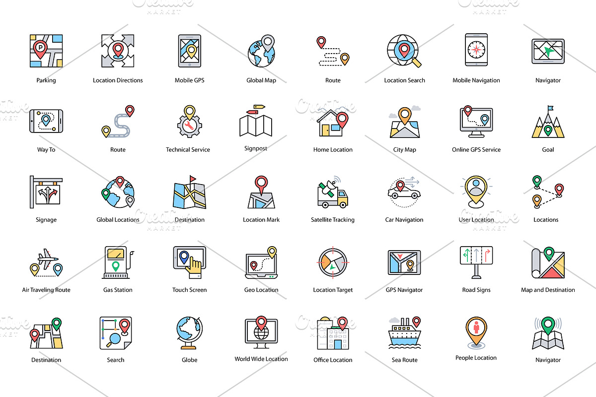 96 Map and Navigation Vector Icons in Icons - product preview 8