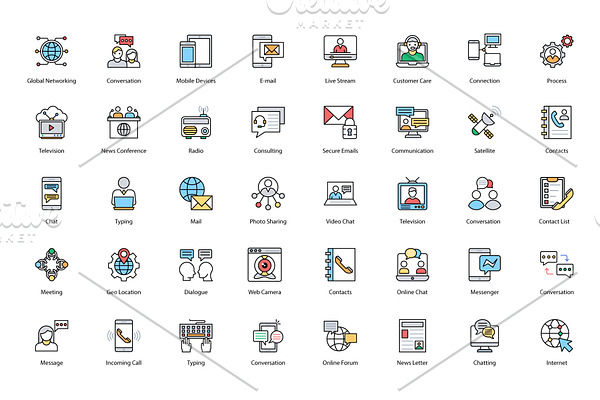 192 Network and Communication Icons