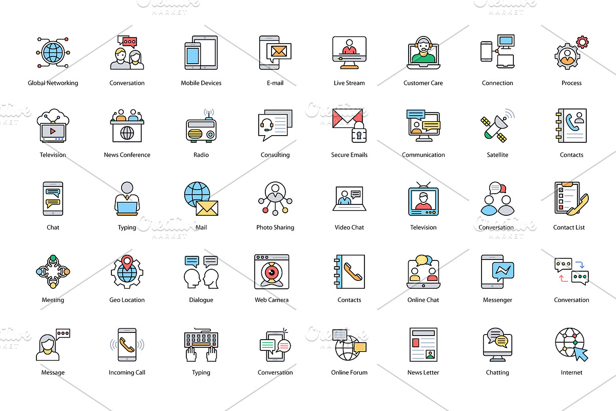 192 Network and Communication Icons in Icons - product preview 8