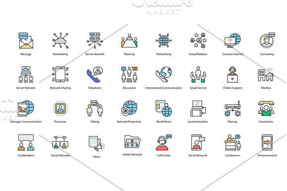 192 Network and Communication Icons in Icons - product preview 4