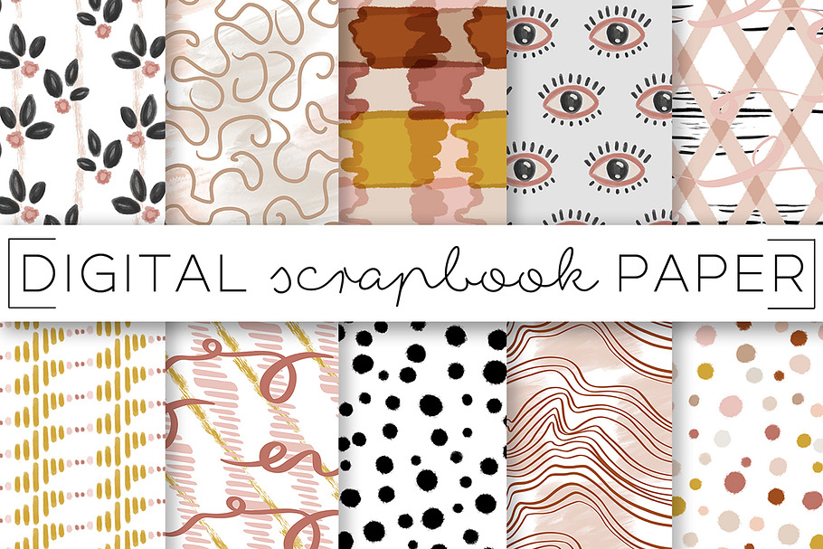 Abstract Neutrals Painterly Prints in Patterns - product preview 8