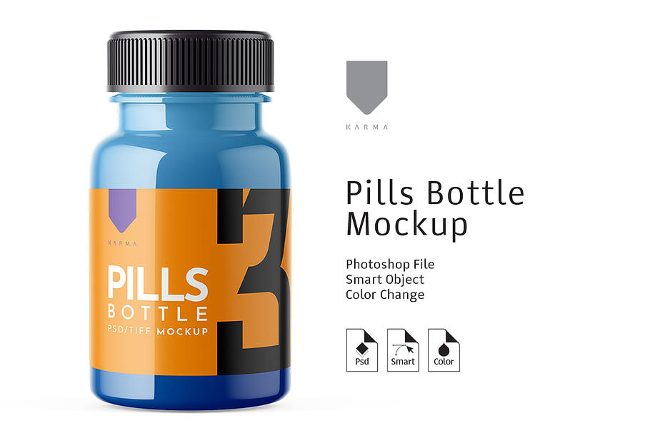 Pills Bottle Mockup 3