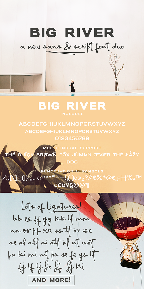 Big River sans and script font duo in Scrapbooking Fonts - product preview 8