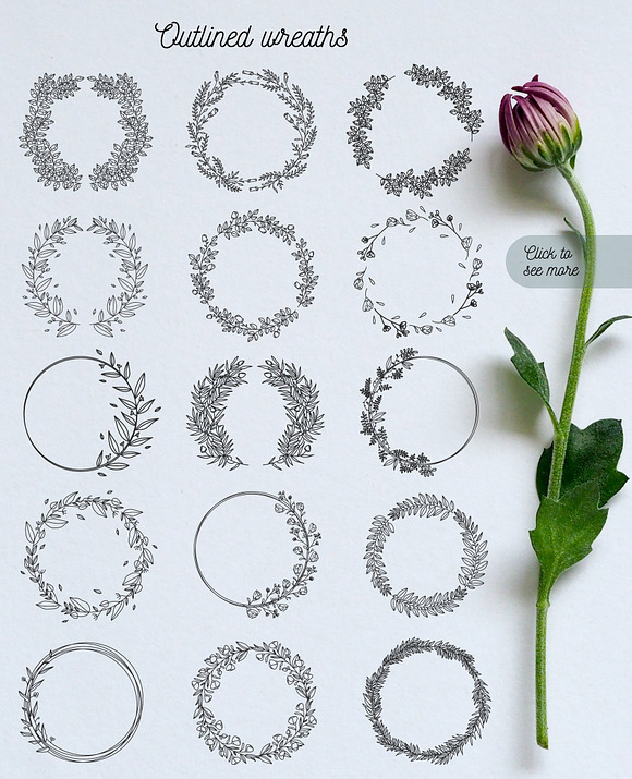 Wreath collection in Illustrations - product preview 5
