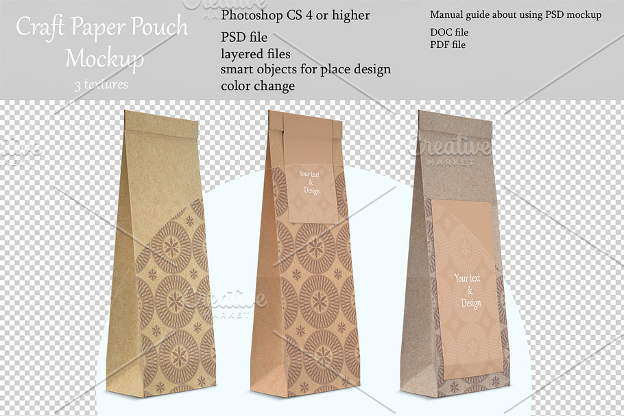Craft pouch mockup. PSD mockup. in Product Mockups - product preview 8