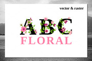 Monogram Alphabet Floral