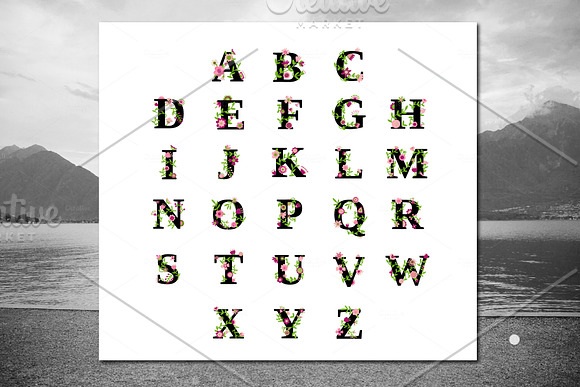 Monogram Alphabet Floral in Symbol Fonts - product preview 3