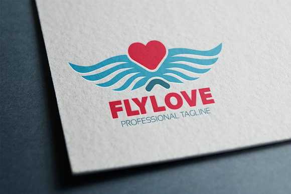 Flying Love Logo in Logo Templates - product preview 2