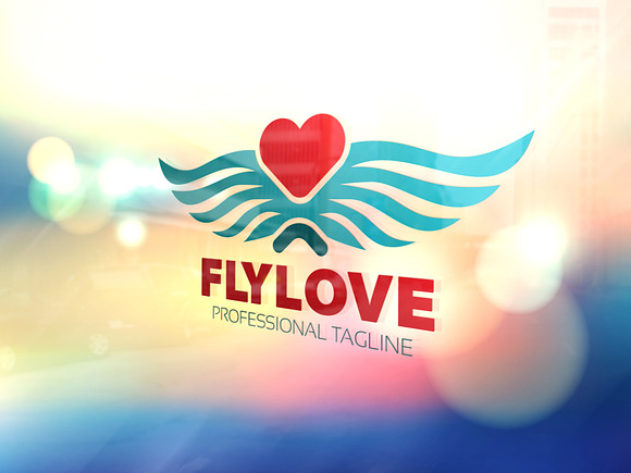 Flying Love Logo in Logo Templates - product preview 3
