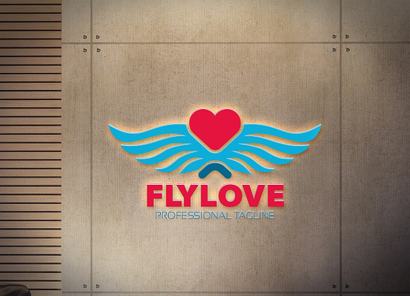 Flying Love Logo in Logo Templates - product preview 4