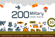 200 Military Icon Pack