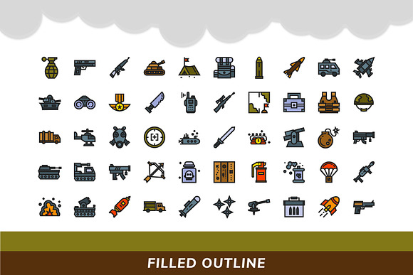 200 Military Icon Pack in Military Icons - product preview 4