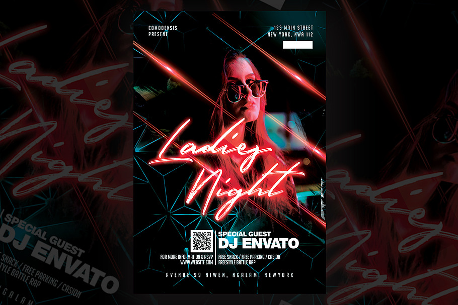 Ladies Night Party Flyer in Flyer Templates - product preview 8