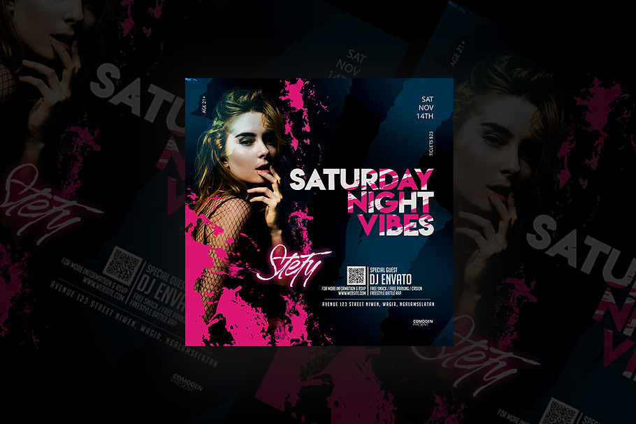 Saturday Night Flyer Party in Flyer Templates - product preview 8