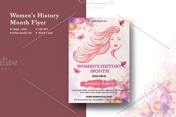 Women's History Month Flyer -V961