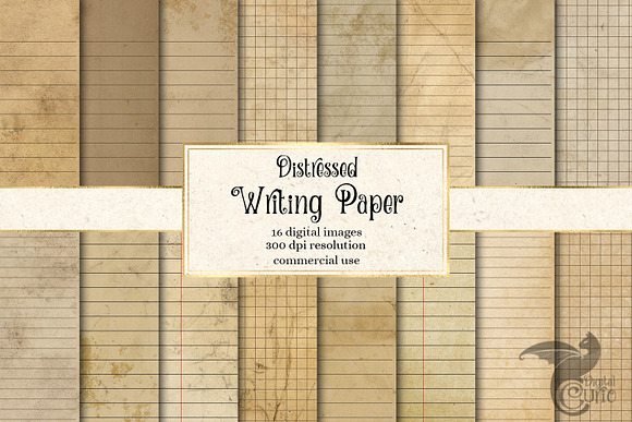 Distressed Writing Paper Printable in Textures - product preview 4