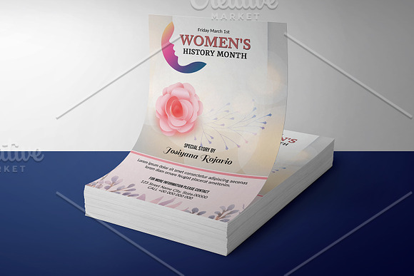 Women's History Month Flyer -V962 in Flyer Templates - product preview 2