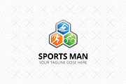 Sports Man Logo Template