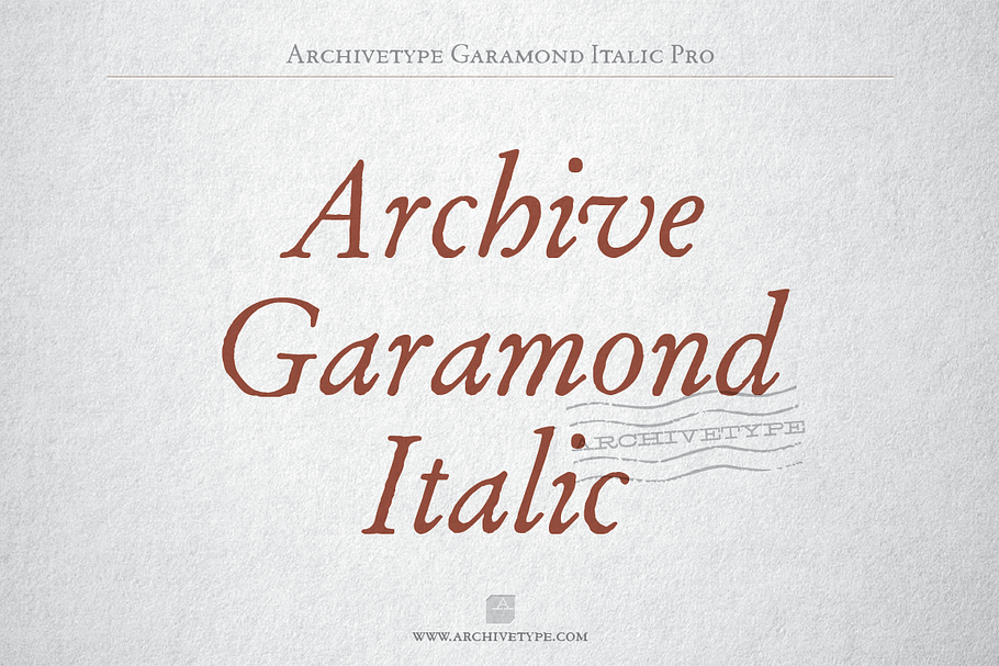 Archive Garamond Italic Pro in Serif Fonts - product preview 8