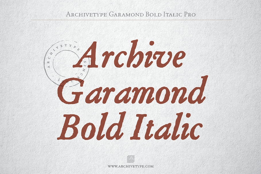 Archive Garamond Bold Italic Pro in Serif Fonts - product preview 8