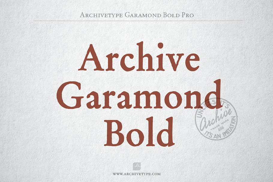 Archive Garamond Bold Pro in Serif Fonts - product preview 8