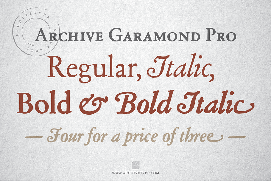 Archive Garamond Pro Family of 4 in Fonts - product preview 8