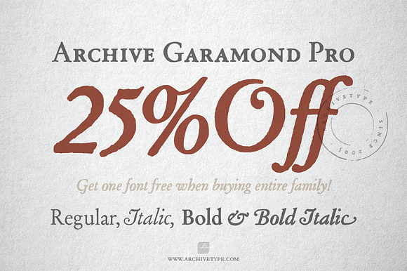 Archive Garamond Pro Family of 4 in Fonts - product preview 1