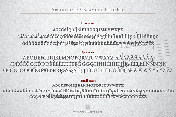 Archive Garamond Pro Family of 4 in Fonts - product preview 10