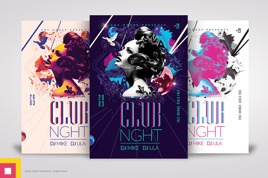 Club Night Party Flyer in Flyer Templates - product preview 8