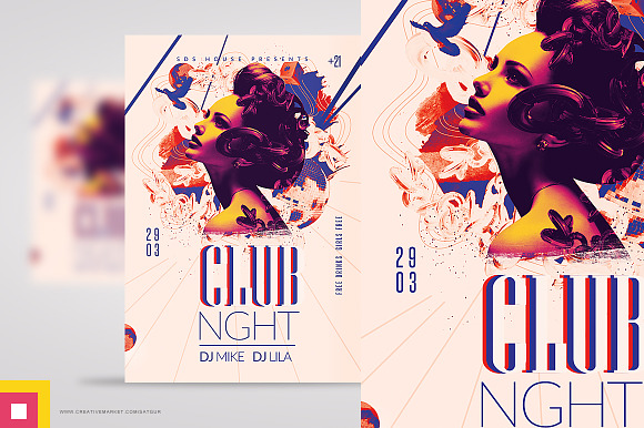 Club Night Party Flyer in Flyer Templates - product preview 4